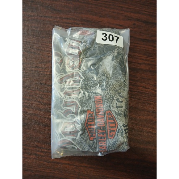 HARLEY-DAVIDSON Wmns Sz L T-Shirt Live Free Ride Hard Century Graphic Gray #307C - Picture 9 of 9